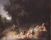 Diana bathing with her Nymphs,with the Stories of Actaeon and Callisto (mk33) Rembrandt